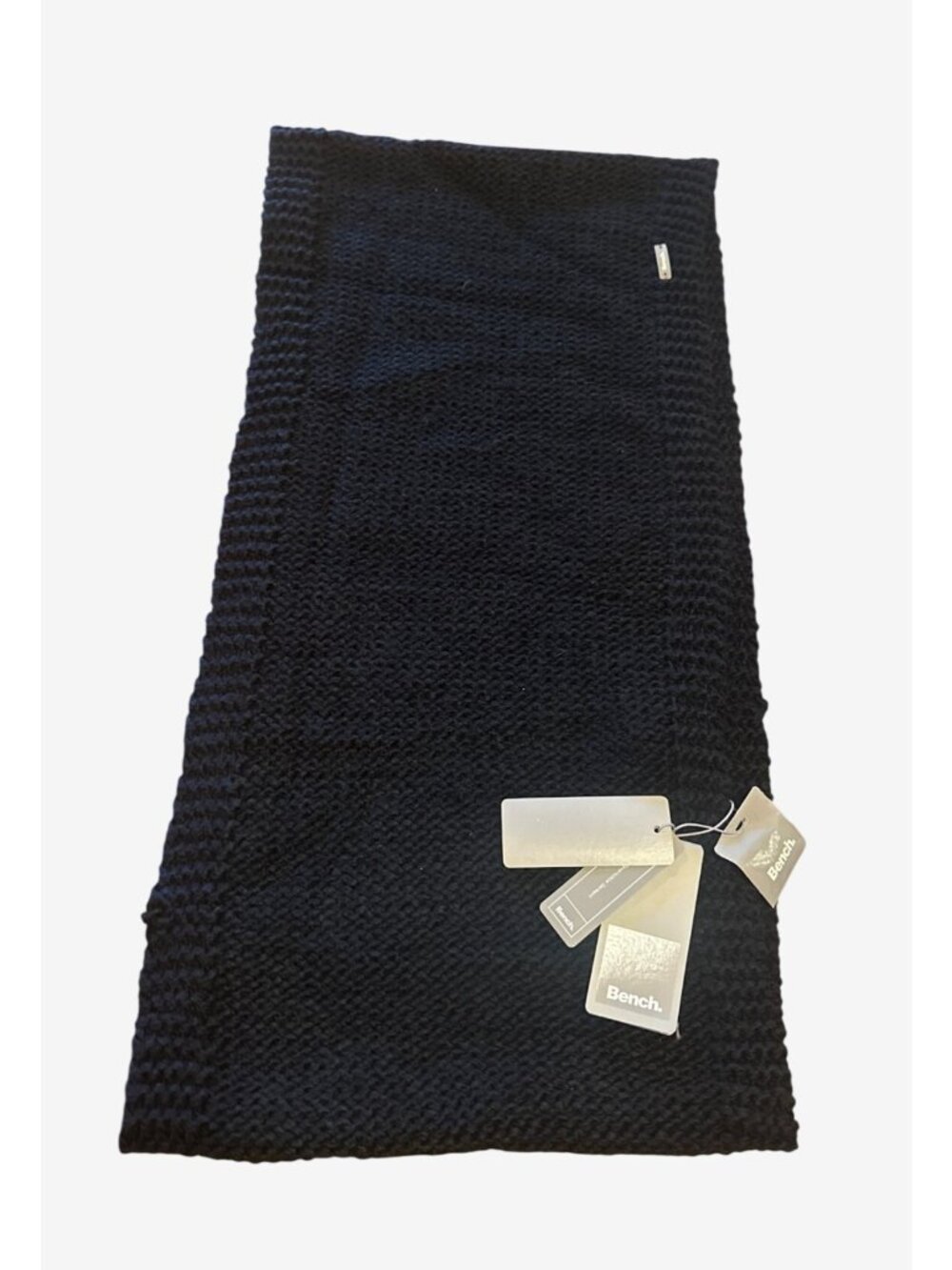 Bench Black Knit Acrylic Infinity Scarf With Sample Tags
